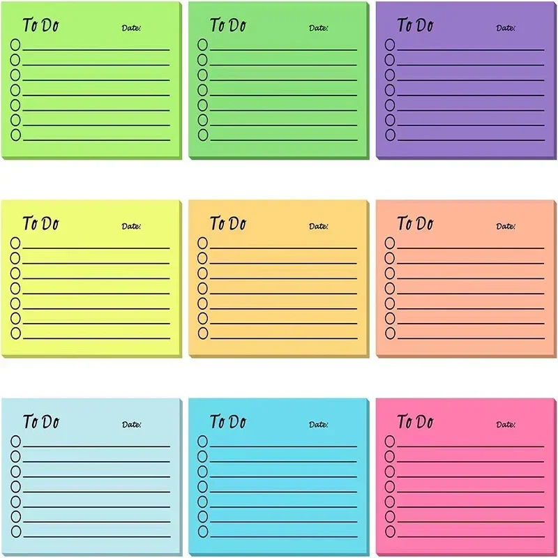 50sheets Memo Pads Kawaii Solid To Do List Tearable Message Notes Daily Planner Sticky Notes Korean Stationery Writing Pads