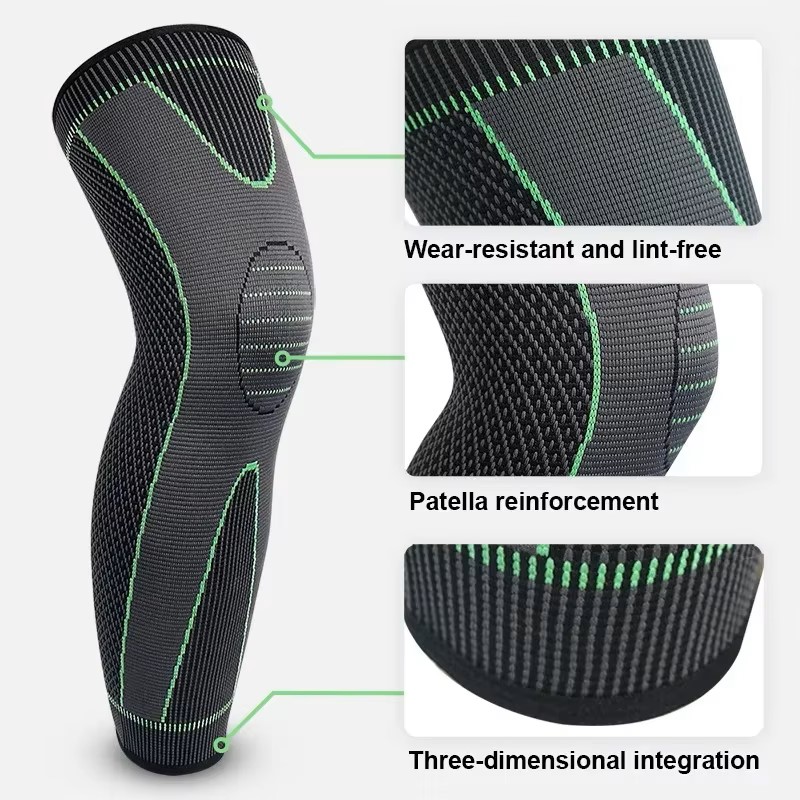 1/2 Pcs Compression Knee Pads Support Lengthen Stripe Sport Sleeve Arthritis Joint Pain Protector Elastic Kneepad Brace