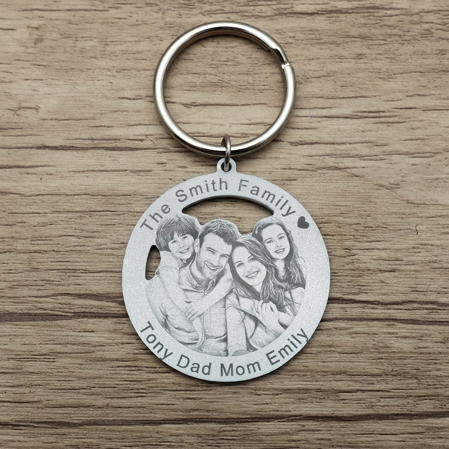 ภาพส่วนบุคคลพวงกุญแจภาพที่กําหนดเองพวงกุญแจภาพครอบครัว Key CHAIN แกะสลักของขวัญเครื่องประดับสําหรับครอบครัวของขวัญ
