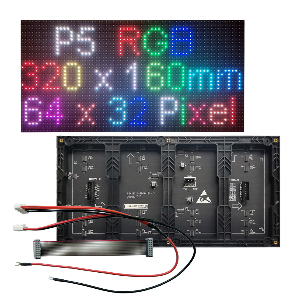 Módulo de pantalla LED a todo color para interiores P5, 320mm x 160mm, SMD RGB 3 en 1, Panel LED P5, pantalla LED 64x32, pared de vídeo, matriz de LED