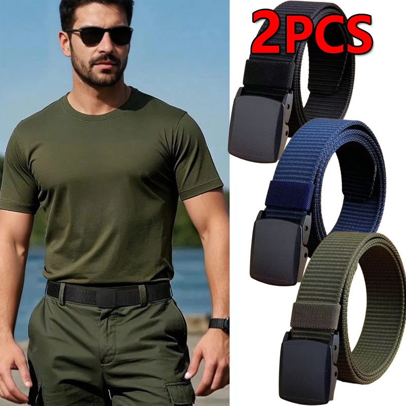 Мужской ремень, уличный повседневный парусиновый ремень, свободный металлический тренировочный нейлоновый тактический ремень с автоматической пряжкой, нейлоновый ремень, охотничьи спортивные ремни