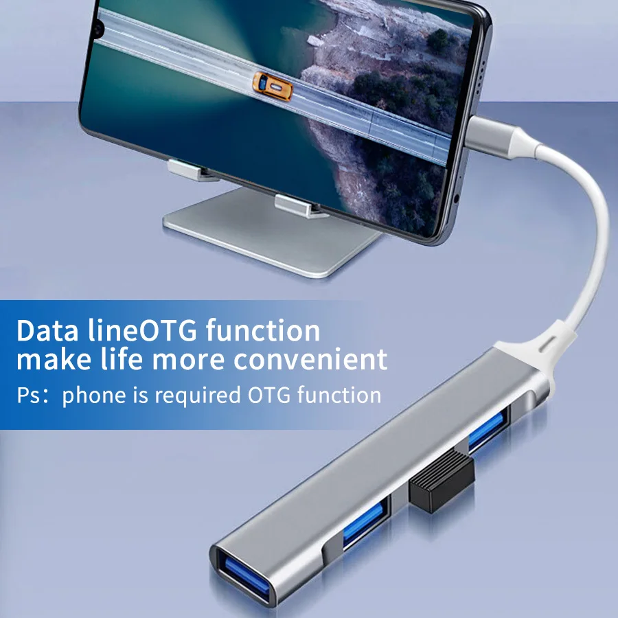 4 Port Multi Splitter Type C HUB 3.0 USB 3.1 Adapter OTG For Xiaomi Lenovo Macbook 13 15 Air Pro PC Computer Accessories