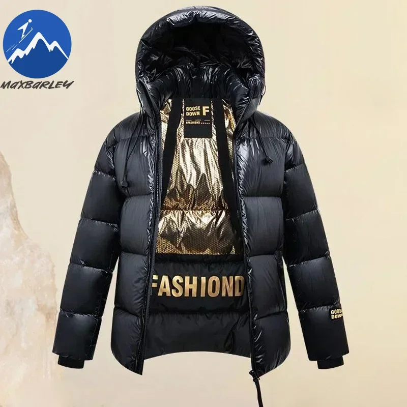 Unten Jacke Männer Winter Wasserdichte Gans Jacke Männer Luxus Marke Mit Kapuze Feder Gans Mantel Frauen Schwarz Puffer Jacke Mann 2023 Neue