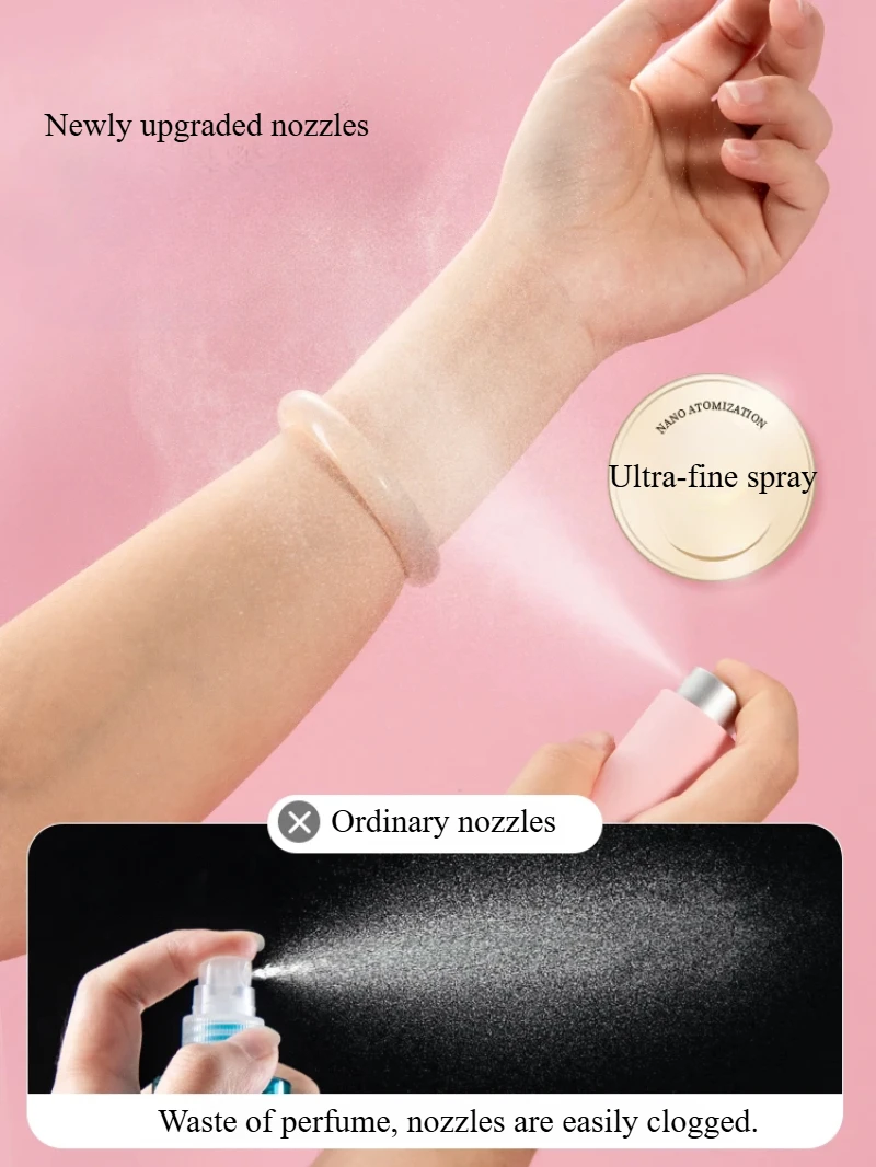 8ml Perfume Atomizer Portable Liquid Container for Cosmetics Traveling Mini Alcochol Spray Bottles Empty Perfume Refill Bottle