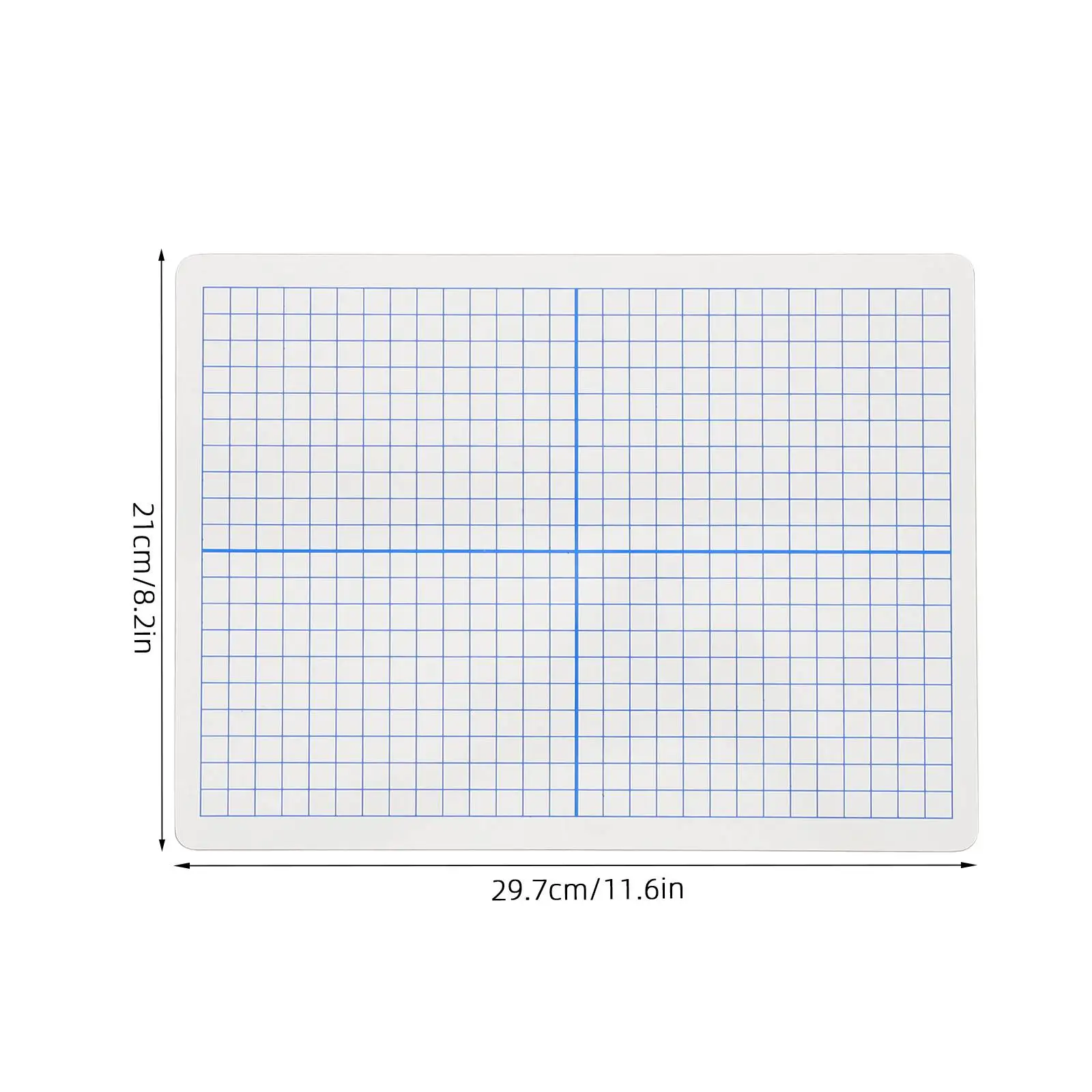 Double Sided Dry Erase Board Small Desk Whiteboard Grid Lines Graph Waterproof Memo Pad Portable Presentation Board Office