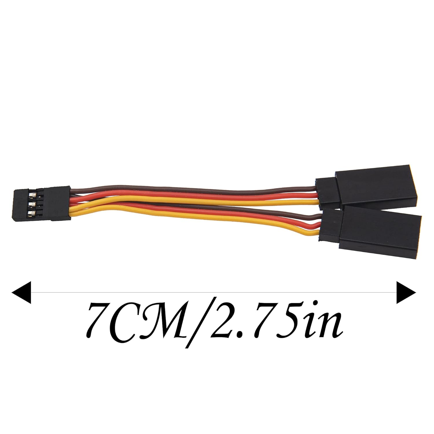 6 ชิ้น ShareGoo JR สไตล์ Servo Splitter Cable, 2.75 "Servo 1 ชาย 2 หญิง JR Y Harness Y สายต่อสายเคเบิลสําหรับรุ่น RC