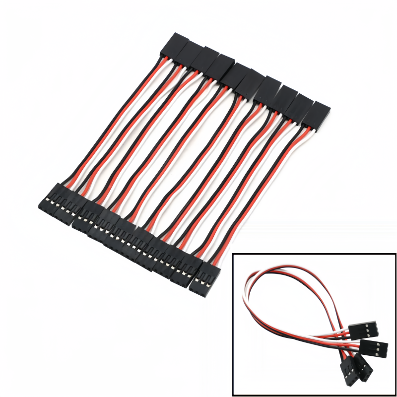 10 Stuks 100Mm 150Mm 200Mm 300Mm 500Mm Servo Verlengsnoer Mannelijk Naar Mannelijk Voor Jr Plug Servo Verlengkabel 10Cm