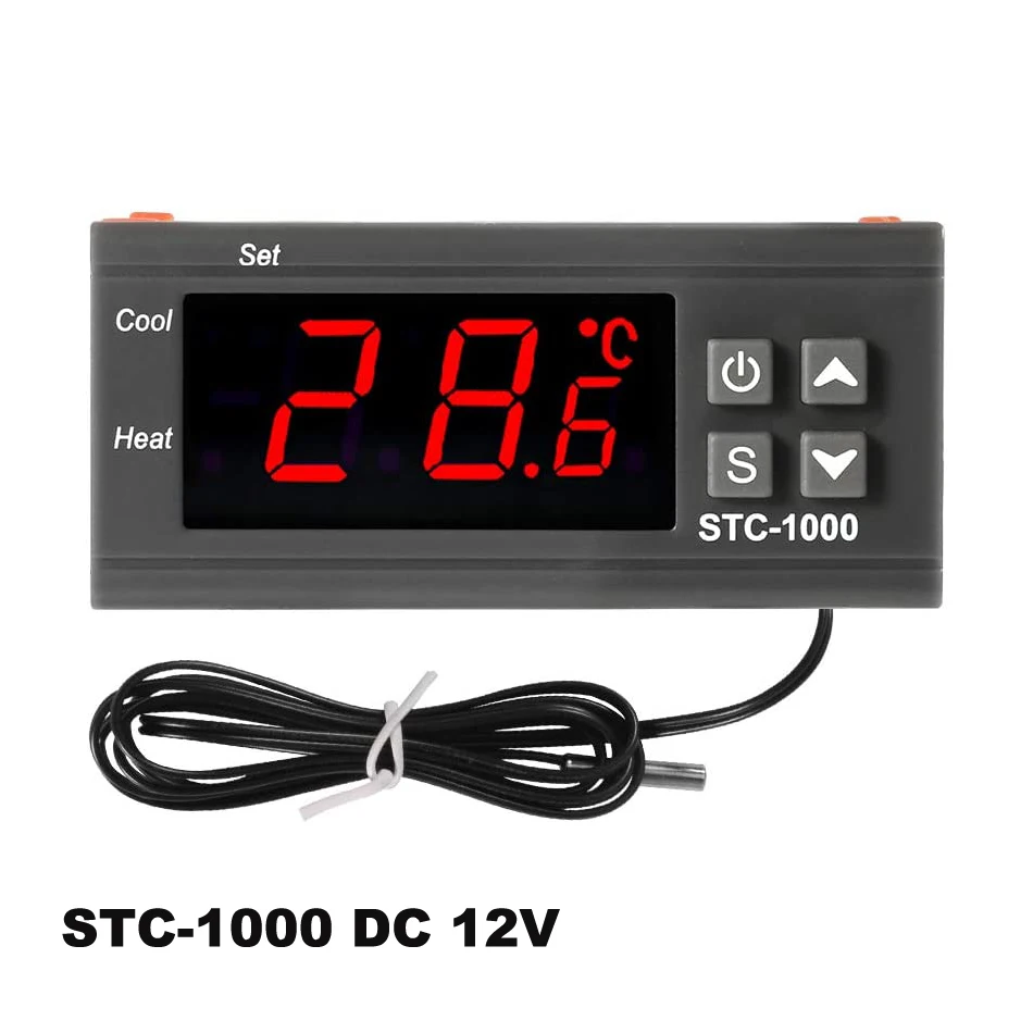 STC-1000 LED Digital Temperature Controller Thermostat for Incubator Refrigerator Thermoregulator Relay Heating Cooling 220V