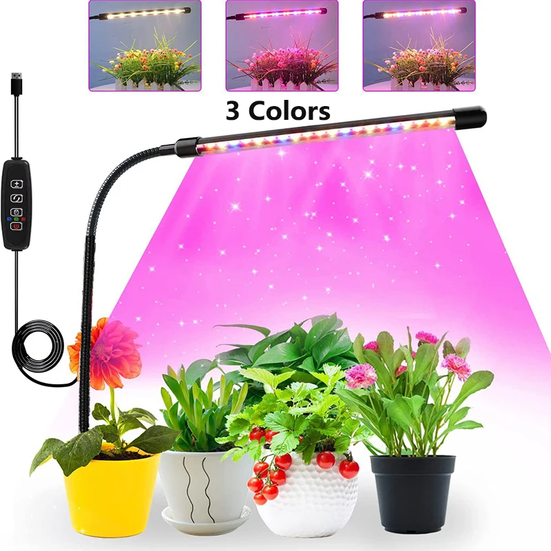 Lampa LED USB 5V do uprawy pełnozakresowe oświetlenie roślin typu wkładania światło wzrostu domowa doniczkowa sadzonka kwiatów lampa fito
