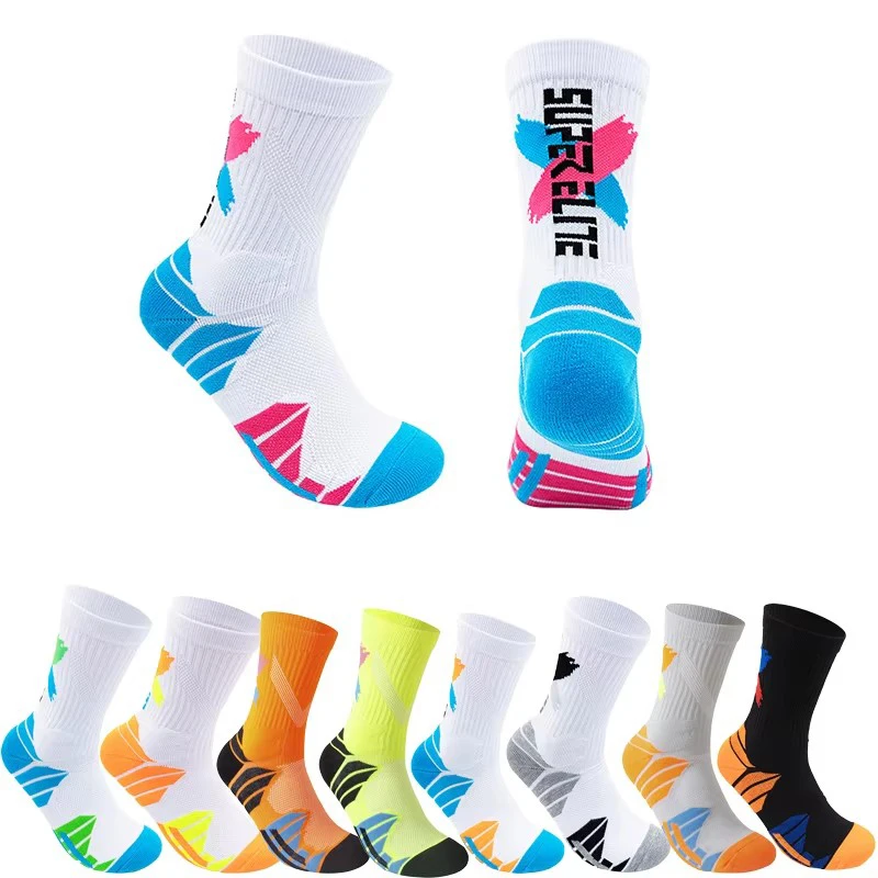 Männer Hohe Rohr Professionelle Praktische Basketball Socken Kontrast handtuch unten verdickte stoßdämpfung Frauen fußball Socken