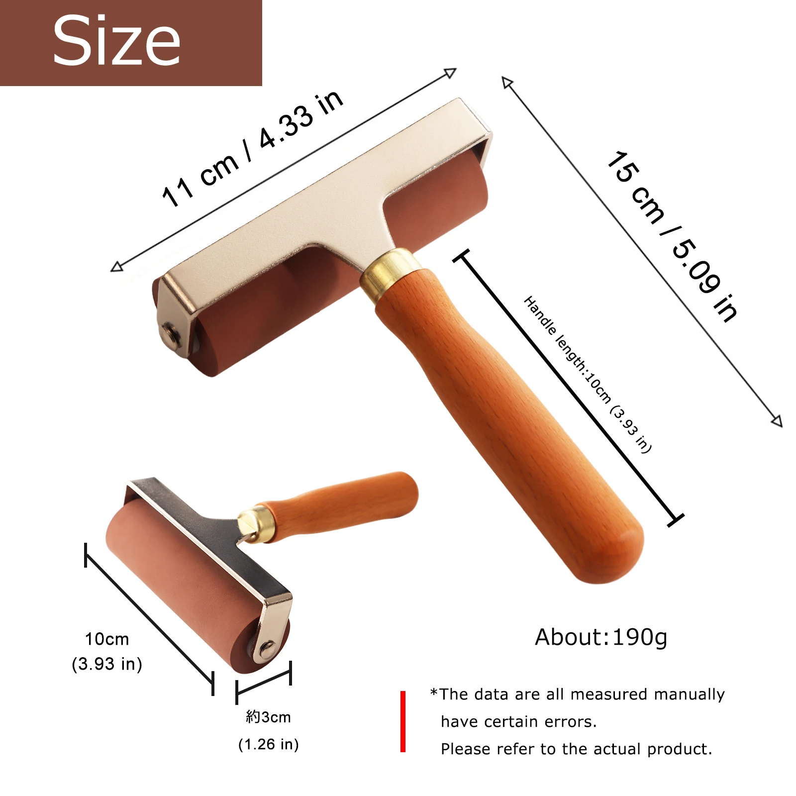 KXKZREN Cao Su Lăn Thuyền Sàn Lắp Đặt 100Mm Con Lăn Áp Lực Công Cụ Brayer Keo Lăn Printmaking Tranh