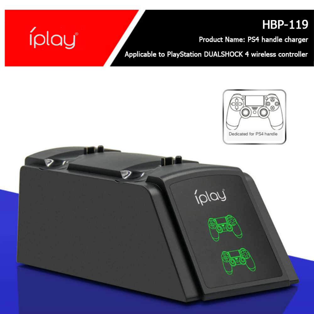 PS4 Controller Fast Charging Dock Station Dual Charger Stand with Status Indicator for Play Station 4/PS4 Slim/PS4 Pro