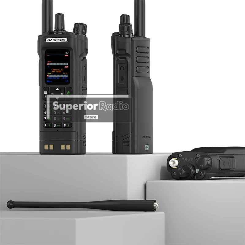 BAOFENG DMR DM-32 Walkie Talkie Digital GPS AES256 cifrado modo Dual analógico negro ranura de tiempo Dual AM APRS llamada Digital DM-32UV