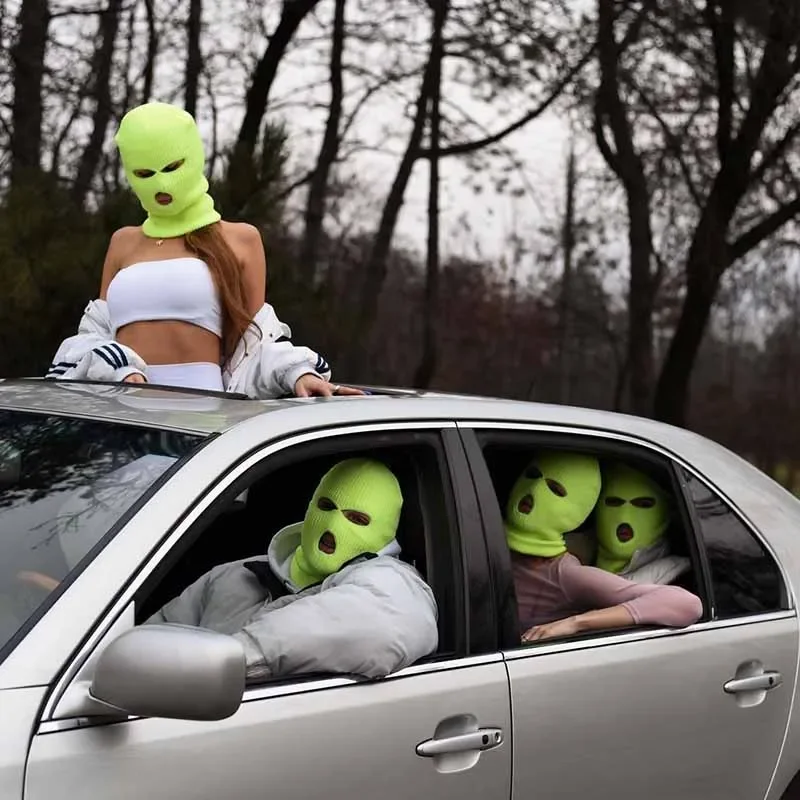 オートバイのフェイスマスク陸軍戦術マスク 3 穴フルフェイスマスクスキーマスク冬キャップバラクラババイクモトヘルメットフルヘルメット