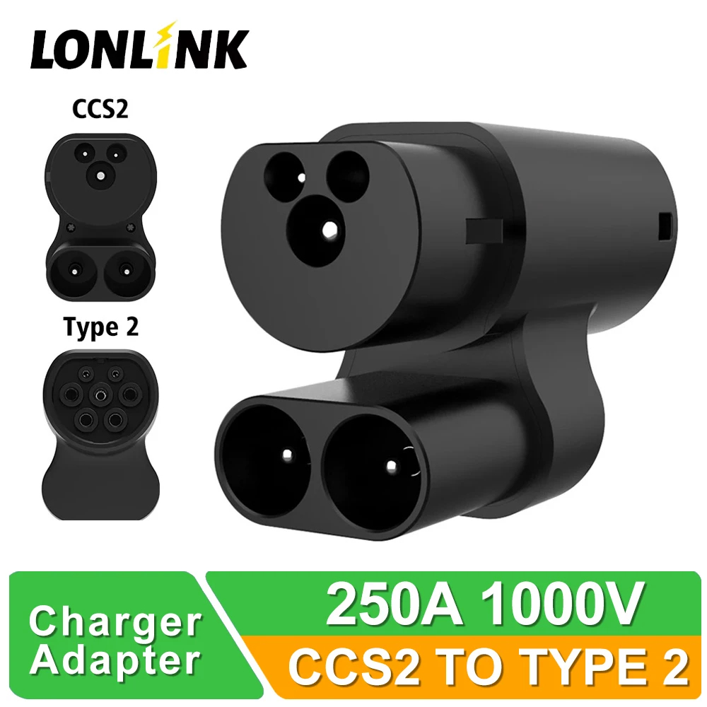 LONLINK CCS2 から Type2 テスラ EV 充電アダプターコンバーター CCS コンボ 2 EV 充電モデル S/X 電気自動車と互換性あり