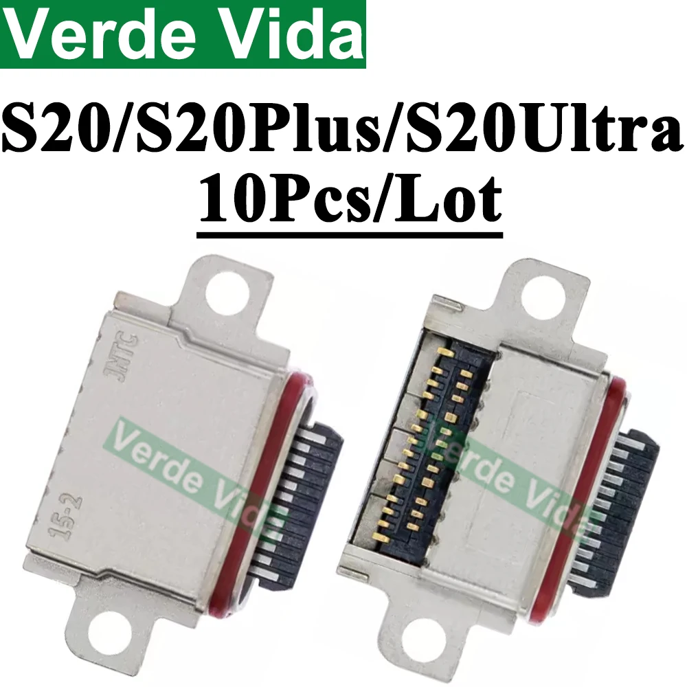 VerdaVida 10pcs Original USB Charging Port Connector for Samsung S21 S22 S10 S20 Plus S23 Ultra S20FE Note20 A52 A33 Charger Por