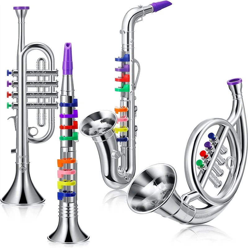2023 Cổ Điển KÈN Saxophone Giả Nhạc Cụ Đồ Chơi Kèn Đồ Chơi Giáo Dục Sớm Học Tập Cho Trẻ Em