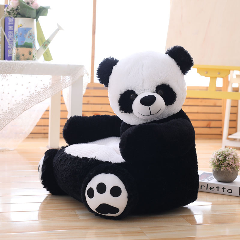 Cartoon Plush Sofa Teddy Bear Panda Stuffed Doll Baby Room Decor Cushion Washable Removable Learning Seats Photography Props