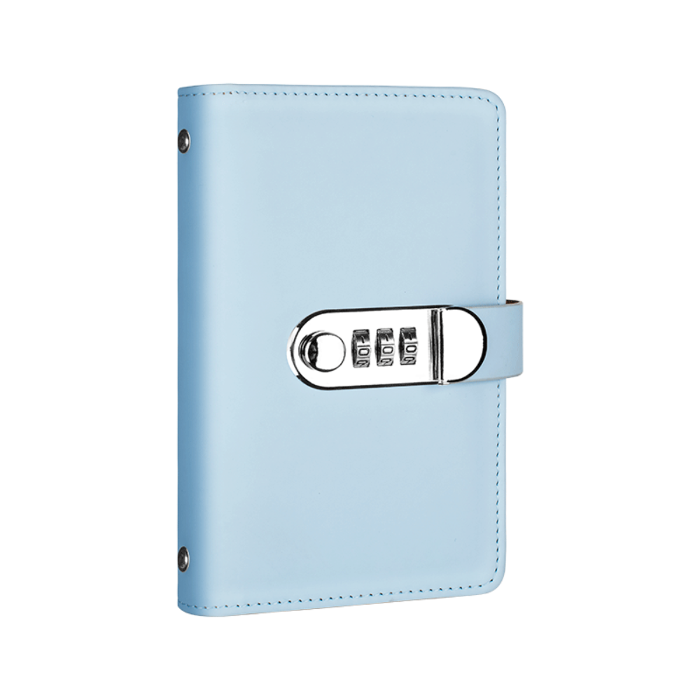 50Sheets Saving Money Binder PU Leather Refillable Planner Organizer Portable Cash Envelopes Budget Binder with Lock