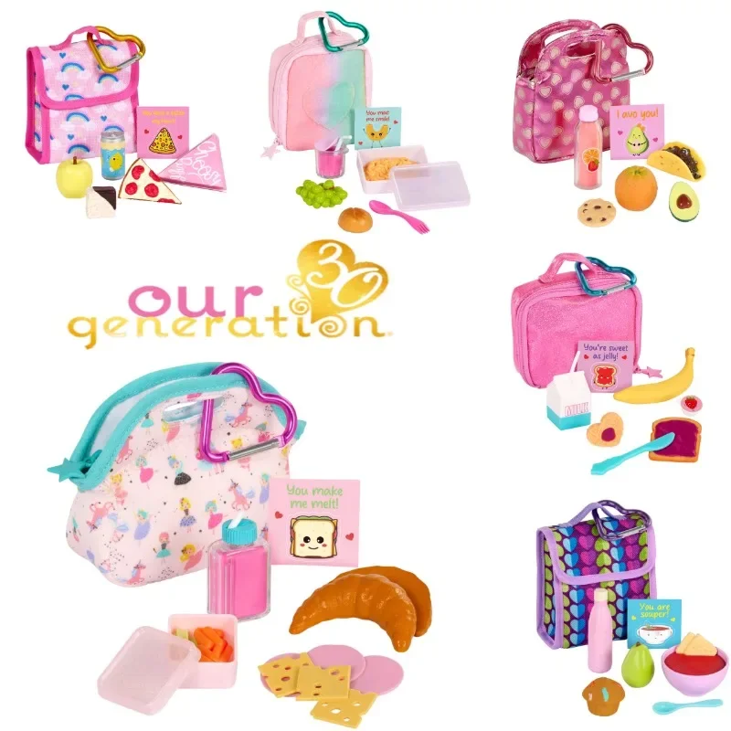 Bolsa de almuerzo portátil de la serie de té de la tarde de comida simulada de nuestra generación, caja ciega, juguetes, colección de adornos, regalos