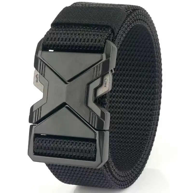 2PC Neue Verdickte Taille Gürtel Männer Taktische Automatische Schnalle Outdoor Nylon Gürtel Arbeitskleidung Leinwand Casual Sport Hosen Taille Gürtel