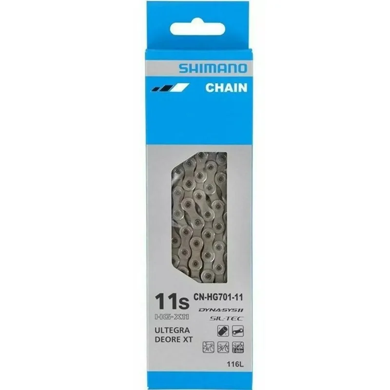 Cadena de bicicleta Shimano HG701 HG601 HG901 cadena de bicicleta de 11 velocidades 11V 116L R7000 MTB Road 5800 M7000 cadena con eslabón faltante