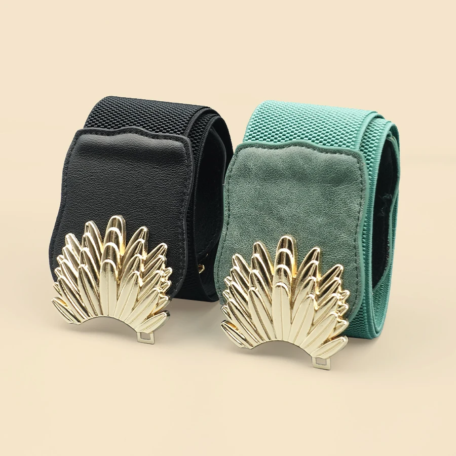 High Elastic Elastic Women's Belt Bohemian Elastic Pu Belt Women's Elastic Tight Waist Belt Jeans Dress Elastic Wide Belt