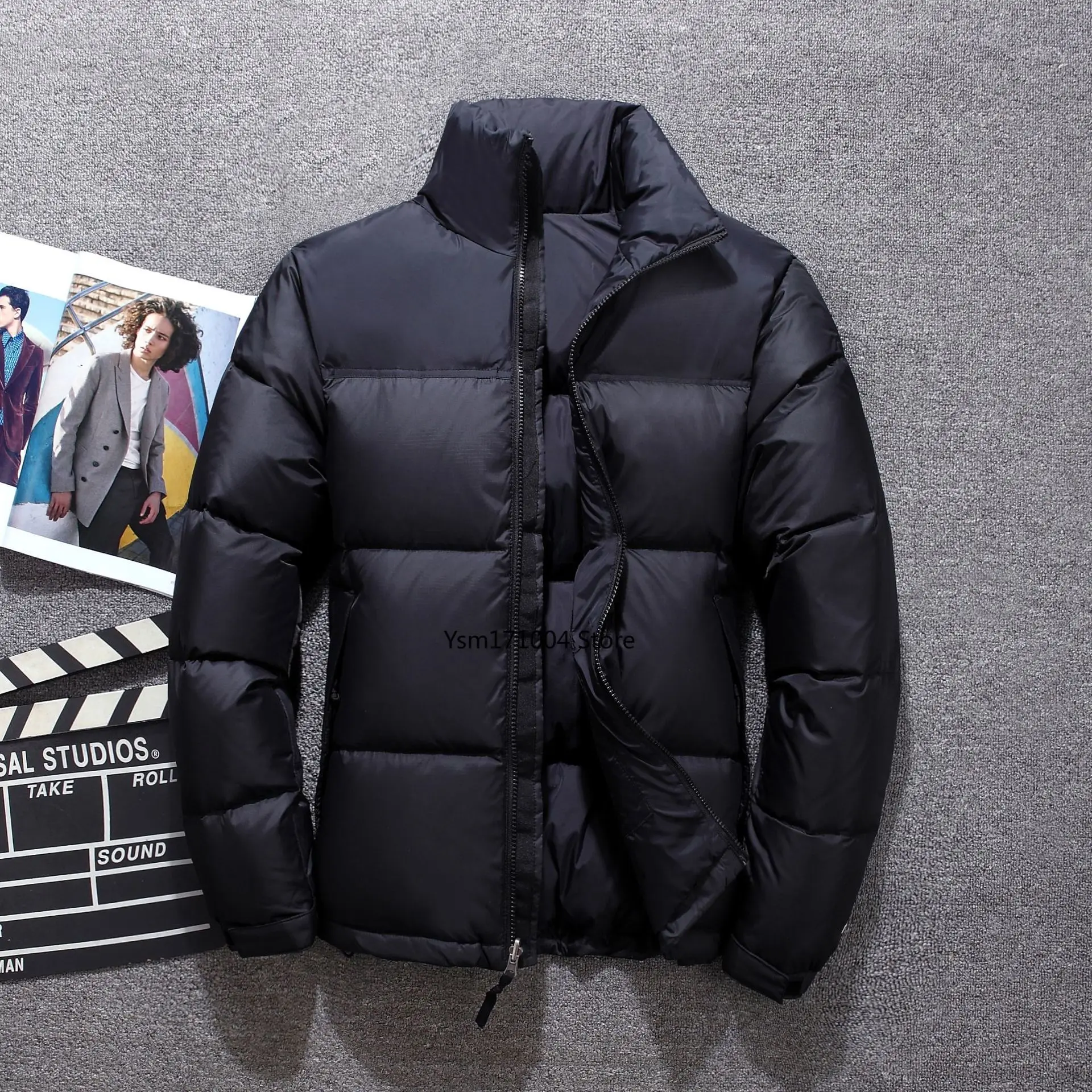 High Quality Winter Men's Down Jacket with White Duck Down Short Style 56%~60% Contrasting Color Insulation Men's Down Jacket