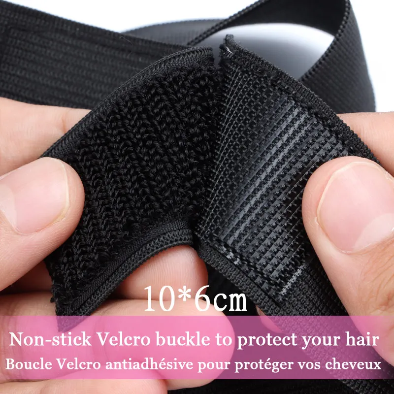 Banda de fusión personalizada con logotipo propio, banda elástica con borde ajustable para pelucas, banda de fusión de encaje, accesorios para el cabello negros de 2,5 3 y 3,5 Cm