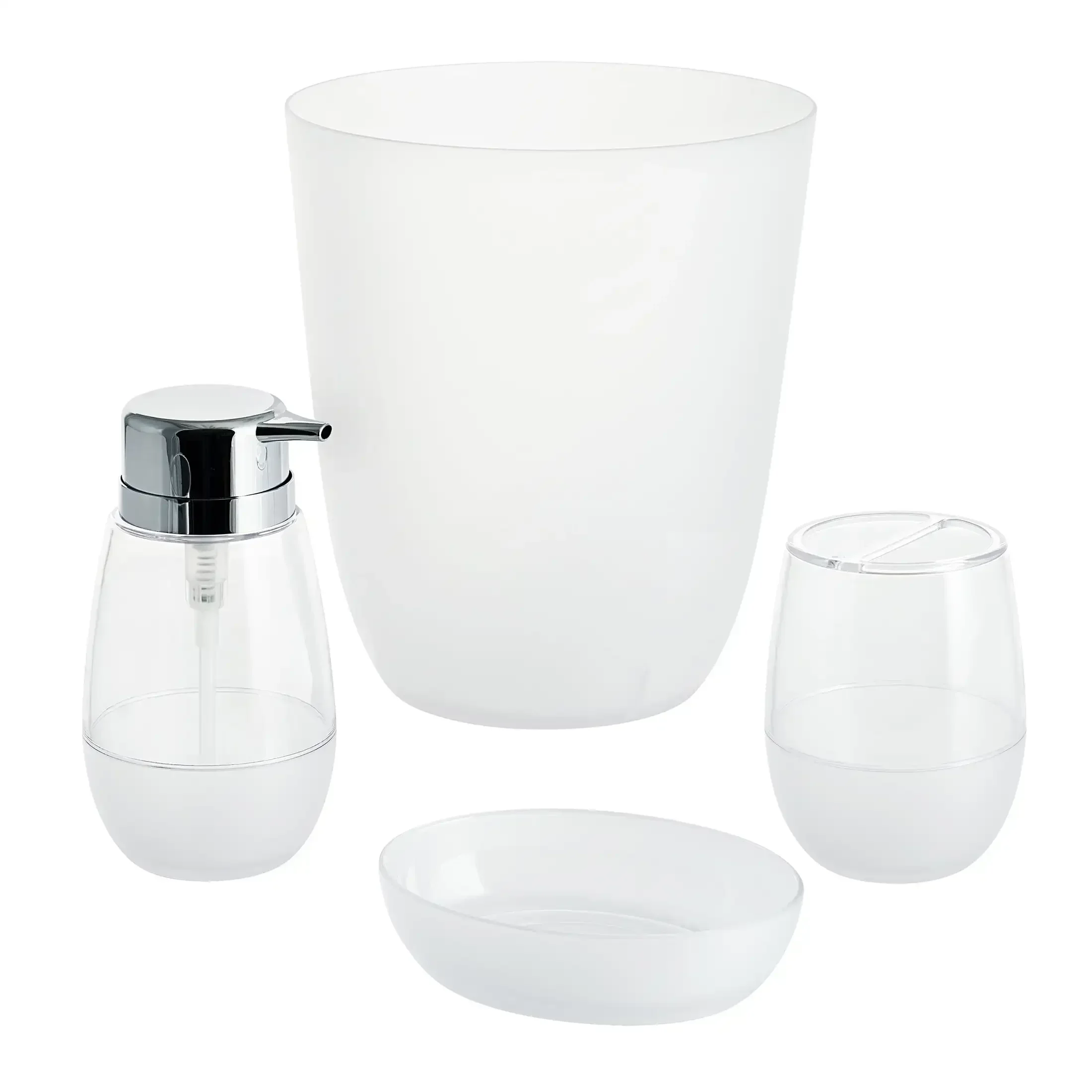 Mainstays True Color Plastic Clear Frost Soap Dish