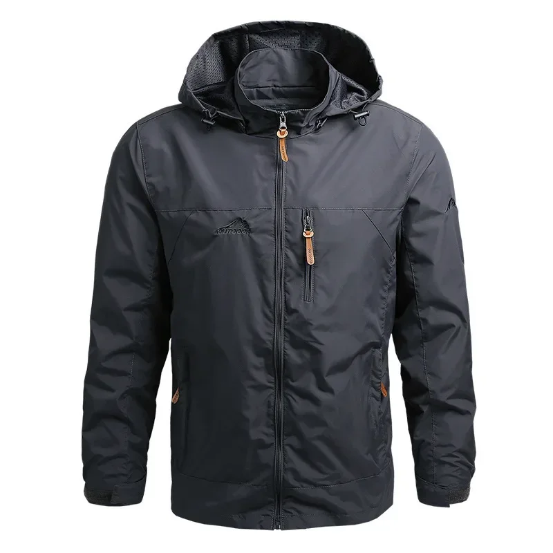 Homens outono jaquetas à prova dwaterproof água casual com capuz blusão campo acampamento casaco de pesca outerwear beisebol caminhadas jaqueta homem roupas