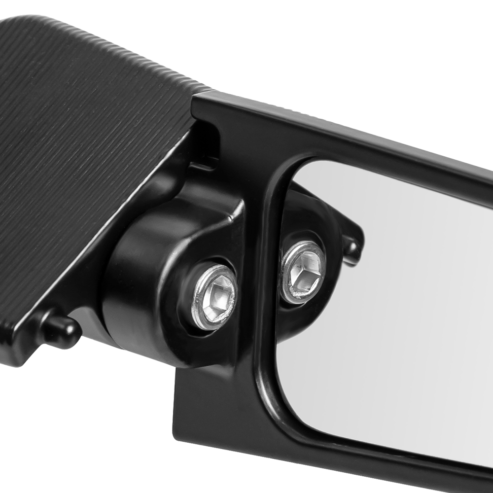 2pcs Motorcycle Rearview Mirror Adjustable Rotating Wind Wing Mirror Replacement for Ninja 250 300 H2 H4