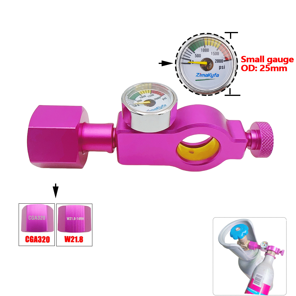 Novo adaptador roxo da estação de preenchimento do cilindro co2 caber sodastream (terra duo arte) rosa conexão rápida cilindro co2