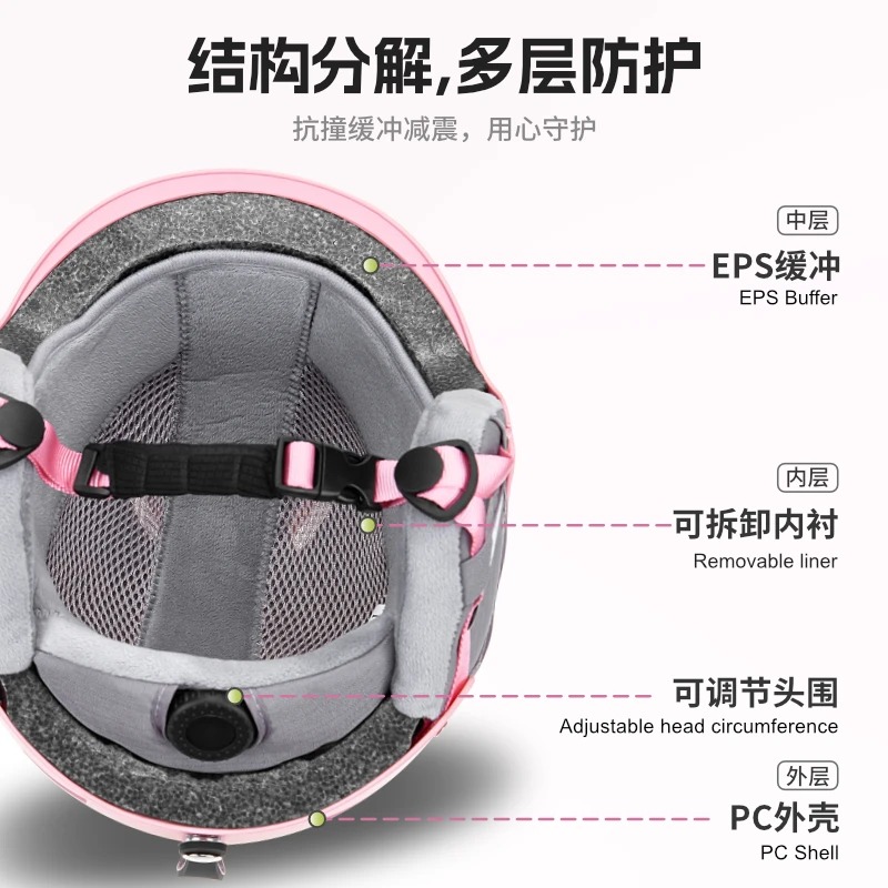 BATFOX 新しいスキーヘルメットブルーハーフカバー耐衝撃安全ヘルメットスケートスノーボードスノーモービルスケートボードヘルメットサイズ 52-62 センチメートル