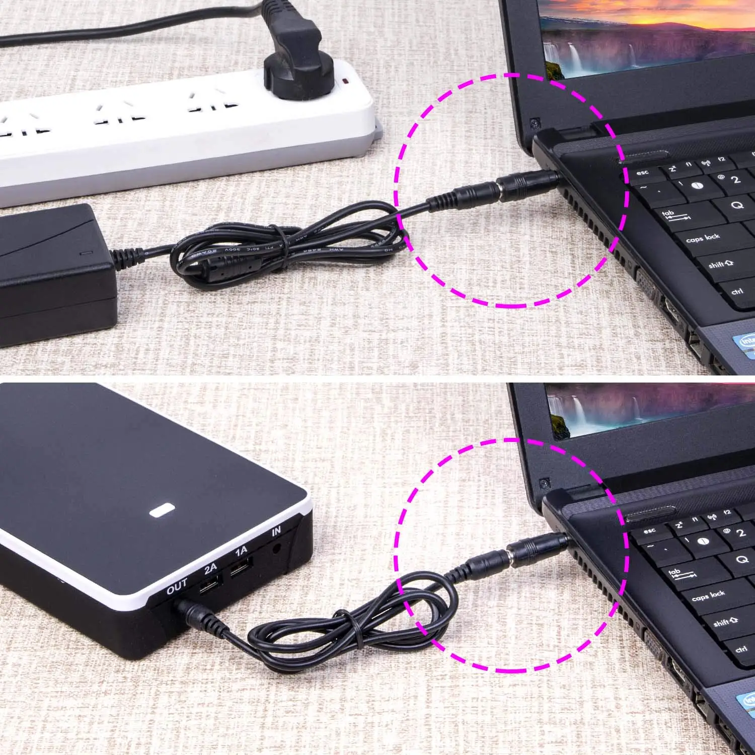 34Pcs DC Power Plugs 5.5mmx2.1mm Universal Laptop Power Connector Adapter Computer Accessories Plug Connector Cable