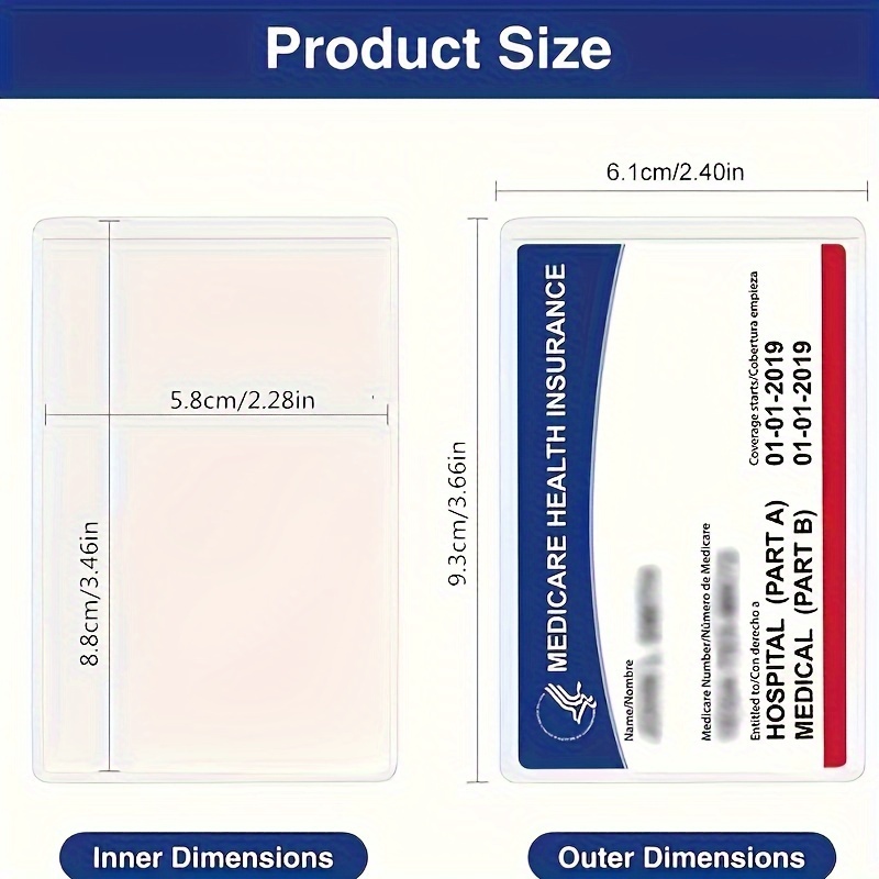 Funda protectora transparente para tarjetas y tarjetas de crédito, tarjetas de visita, plástico PVC suave e impermeable, 10 Uds.