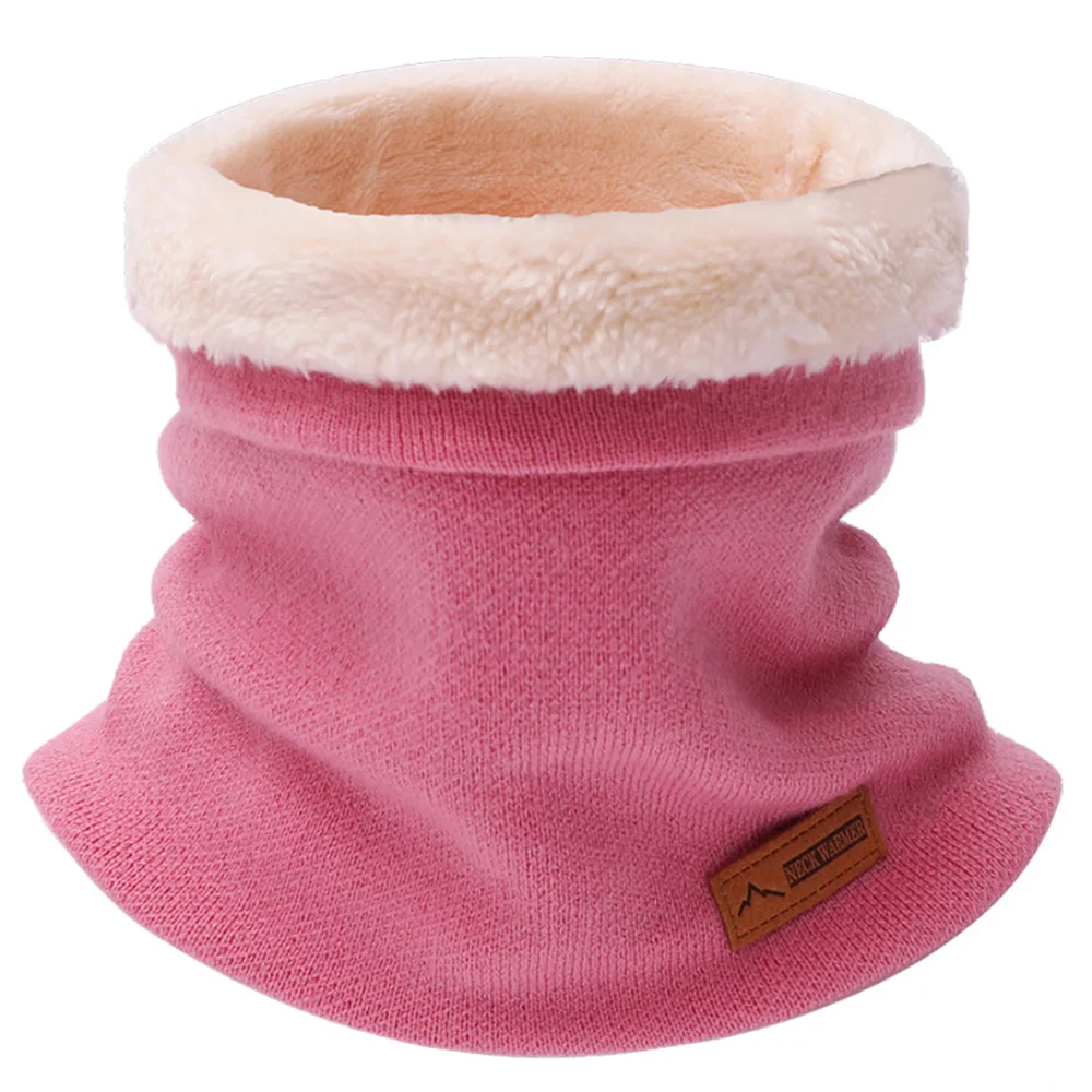 Bufanda cálida de felpa de Cachemira para hombre y mujer, máscara facial de punto, bufandas para el cuello, Bufanda gruesa con forro polar