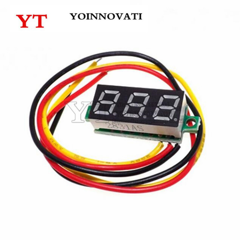 Mini Módulo de pantalla LED Digital de 0,28 pulgadas, voltímetro DC 0-100V, probador de voltaje, Panel LED de 0,28 pulgadas, tablero de pantalla LED de 7 segmentos