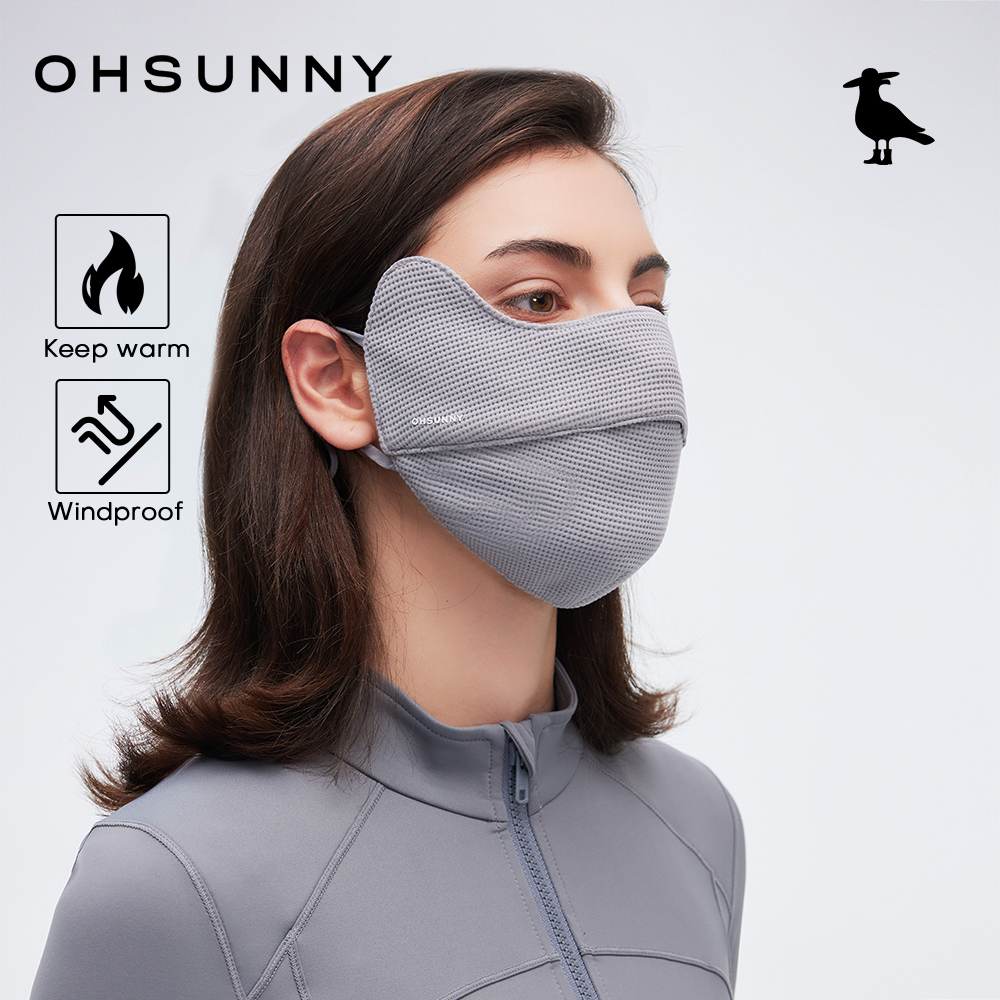 Ohsunny термовафельная текстурированная маска для лица с защитой от ультрафиолета, зимние уличные теплые дышащие маски для езды на велосипеде и лыжах
