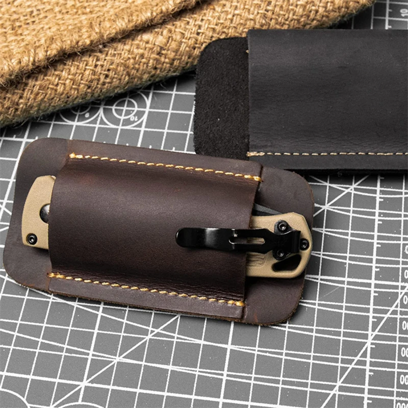 Tragbare handgemachte Scheide Messer Beutel verschleißfeste Outdoor Gürtel Messer Holster Klappmesser schützende Aufbewahrungstasche