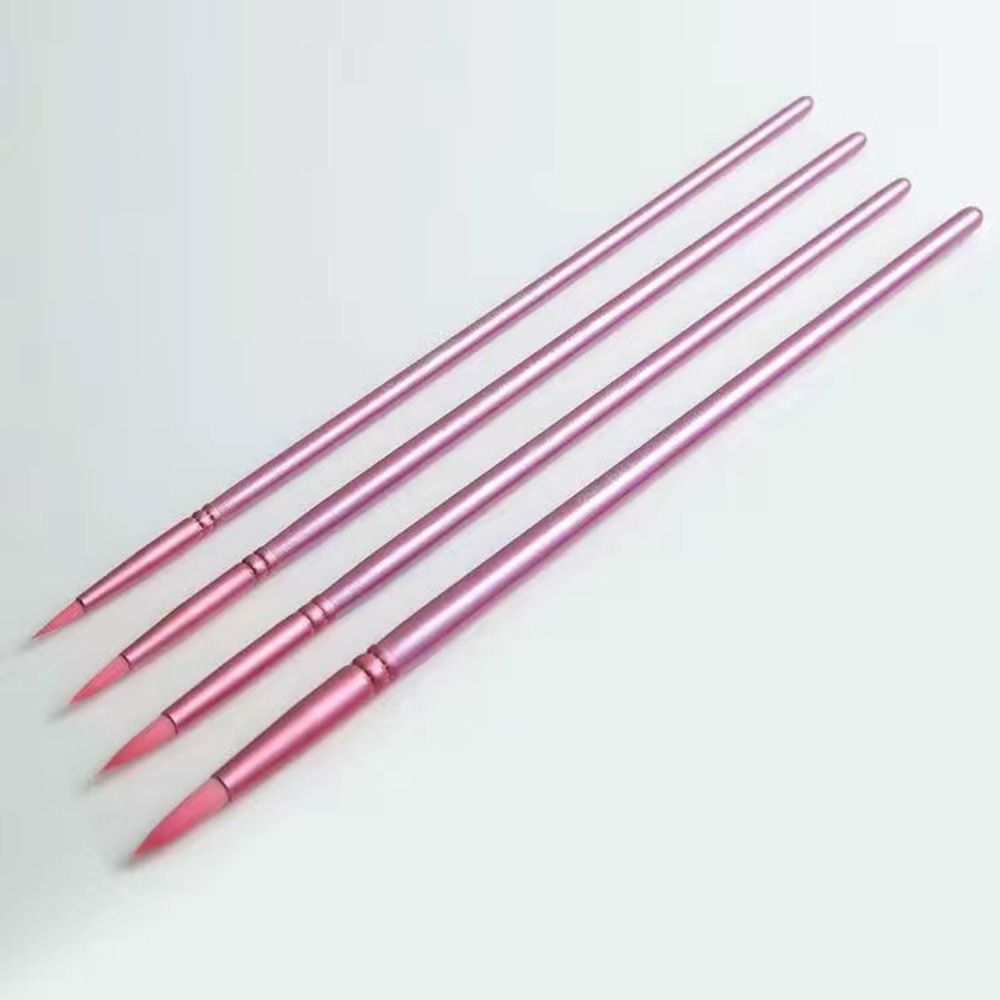 4/6pcs soft hair Painting Brush Set Professional Nylon Watercolor Drawing Brushes Wooden Handle Different Shape