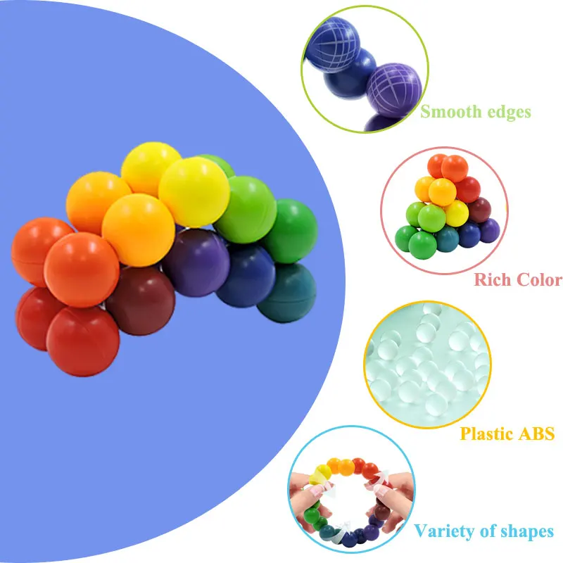 Fidget ของเล่นเพื่อการศึกษาลูกบอลสี 3D ปริศนา Montessori เกมการจับคู่รูปร่างของเล่นเด็ก Sensory เด็กผู้ใหญ่ของขวัญ