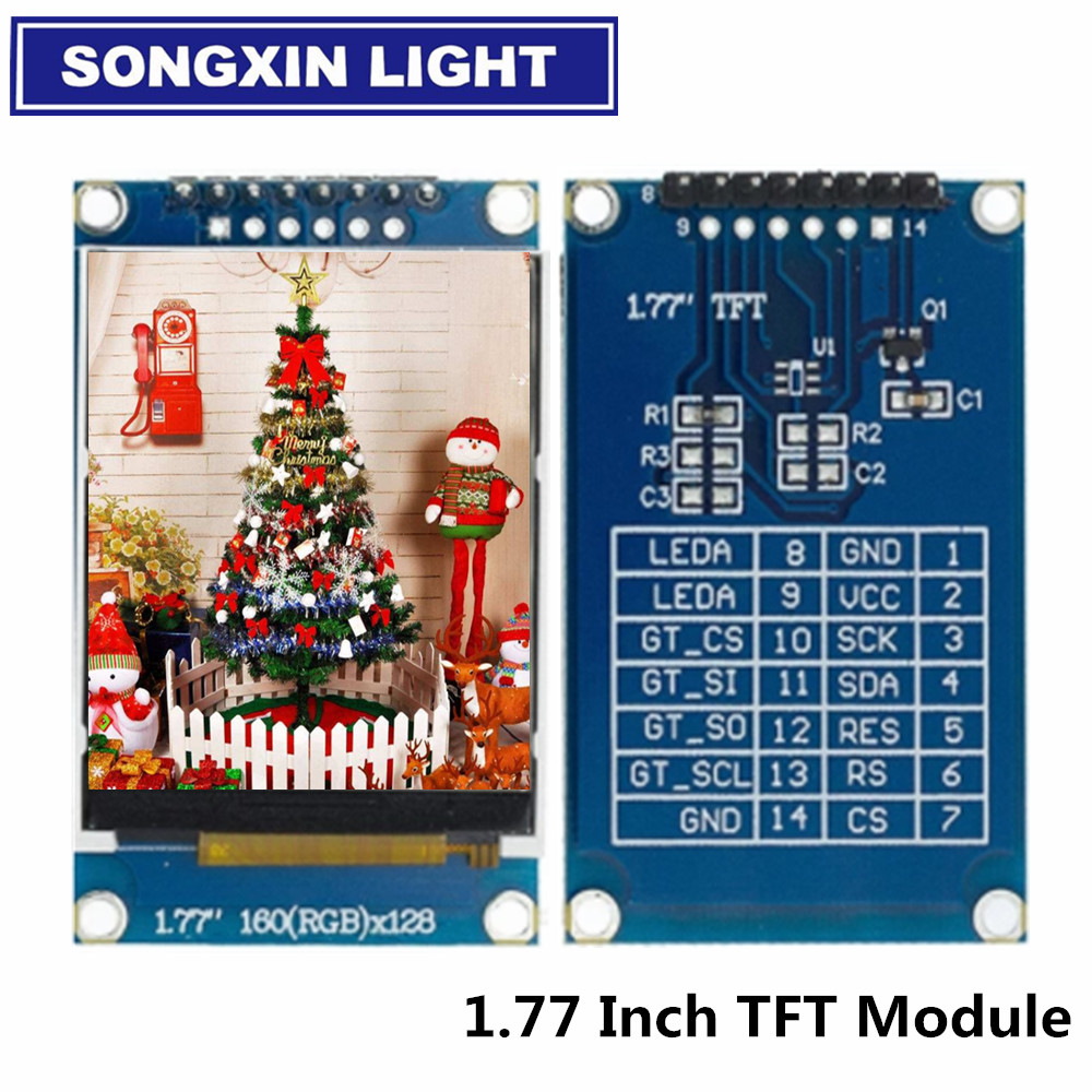 Display tft 0.96/1.3/1.44/1.8/2.4/2.8/3.5 Polegada tela de módulo lcd completo st7735 ili9341 driver spi para interface de gabinete de pc