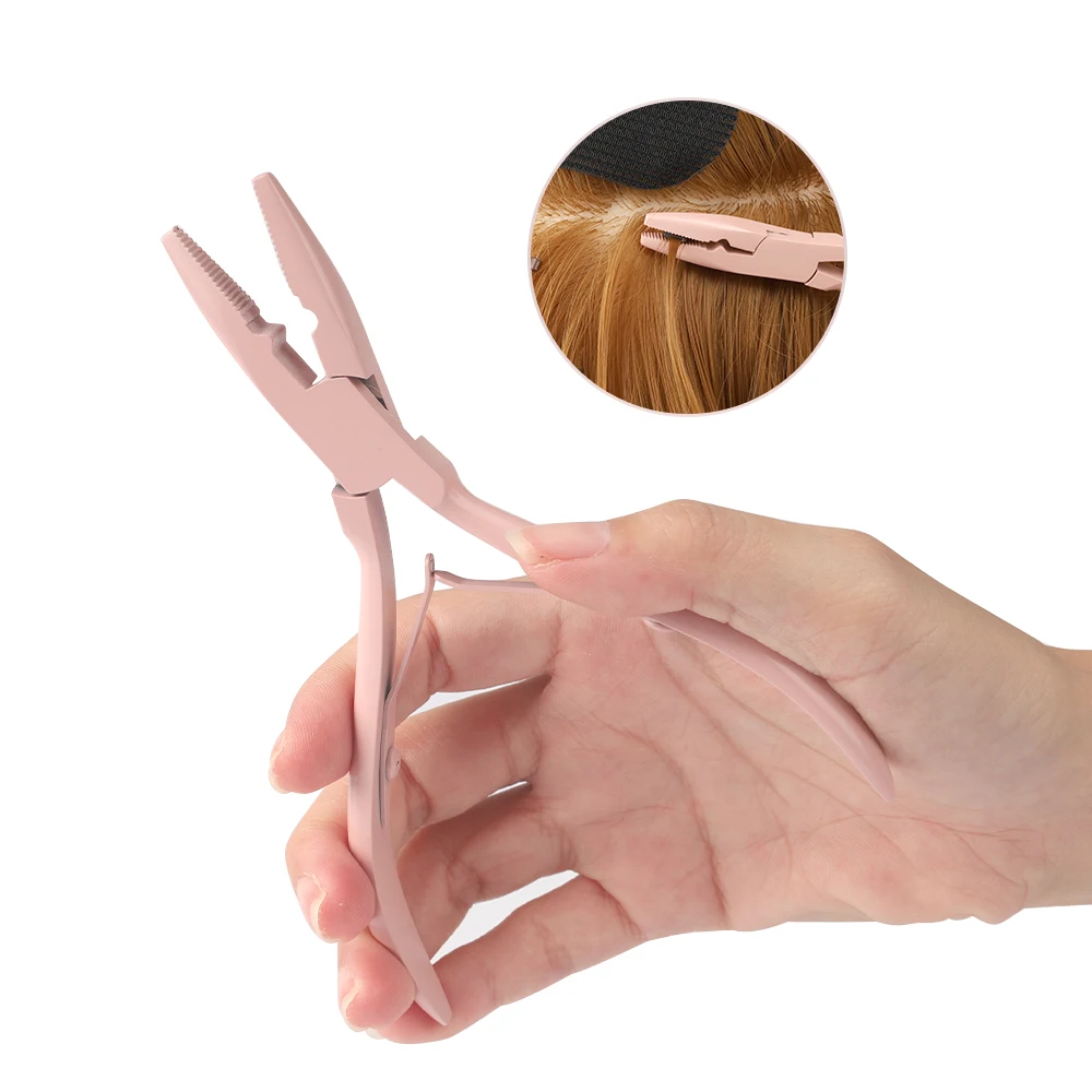 Herramienta de trama, alicates de aplicación de microanillo, herramienta de microcuentas, alicates de extensión de cabello de acero inoxidable más cercanos