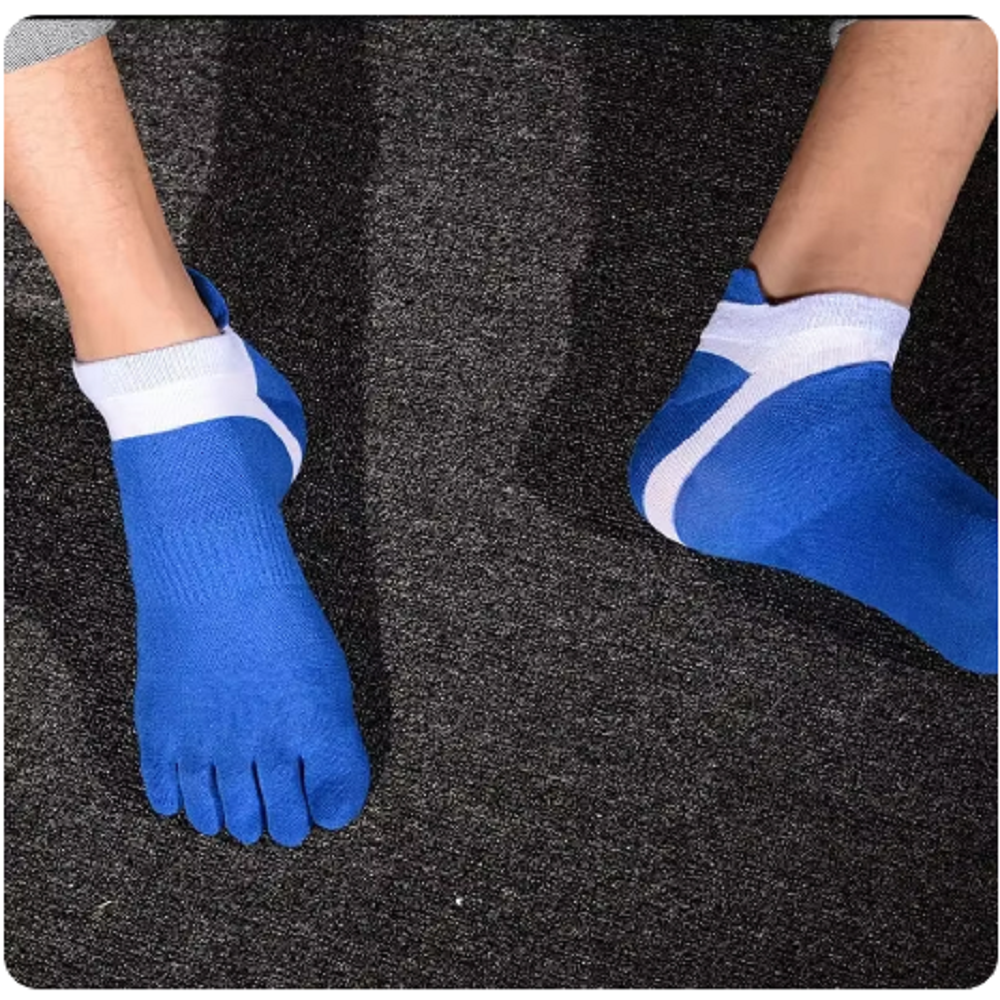 3 pares de calcetines deportivos cómodos y transpirables para hombre, diseño de algodón de 5 dedos, ideales para fútbol, correr, baloncesto y fitne