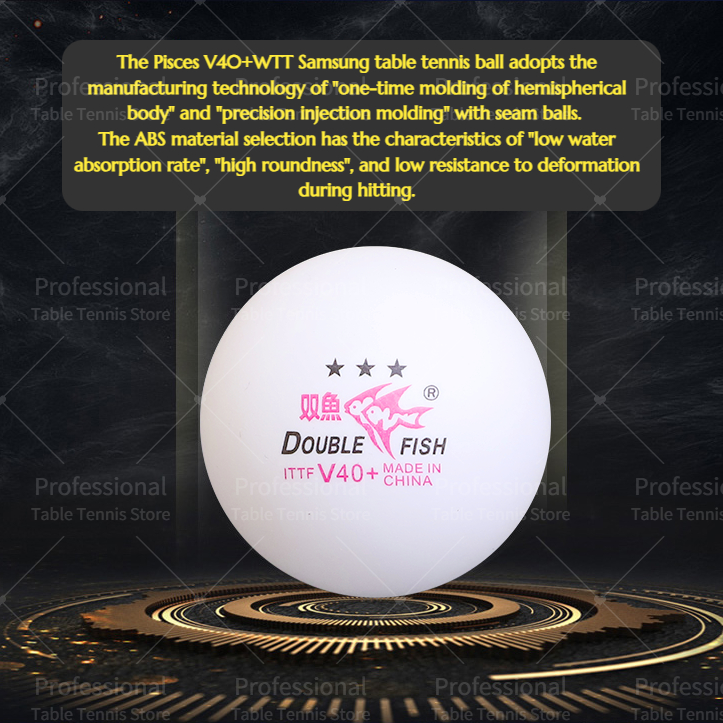 Bola de tênis de mesa dupla peixe wtt 3 estrelas (bola oficial wtt) peixe duplo original bolas de pingue-pongue de 3 estrelas ittf melhorado