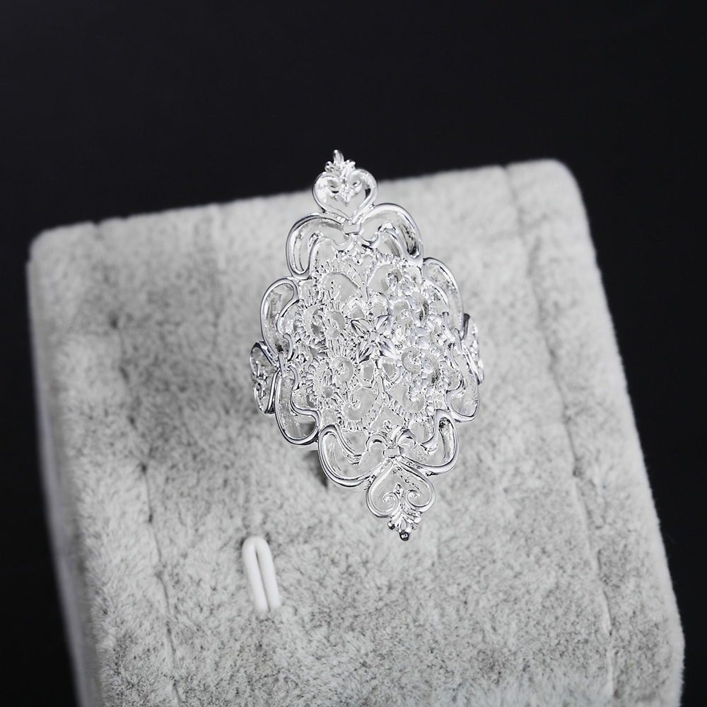 Nuevos anillos de plata de ley 925 para mujer, finos, anchos, Retro, elegantes, regalos de fiesta a la moda, abalorio para estudiante, joyería de boda