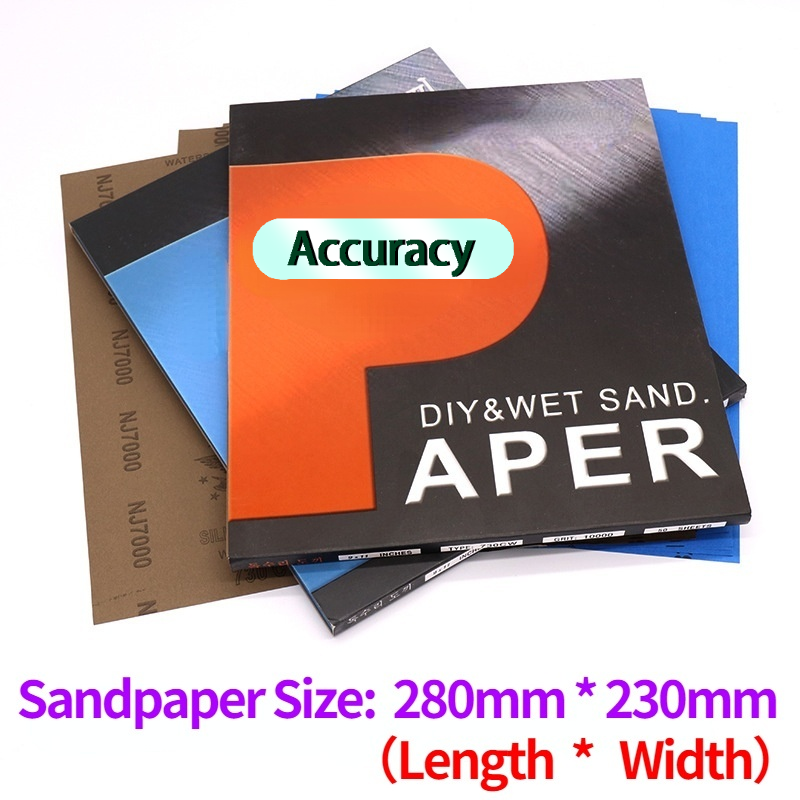 80-10000 Grit SandPapers Wet and Dry Polishing Sanding Wet/dry Abrasive Sandpaper Paper Sheets Surface Finishing Made 2 Pcs