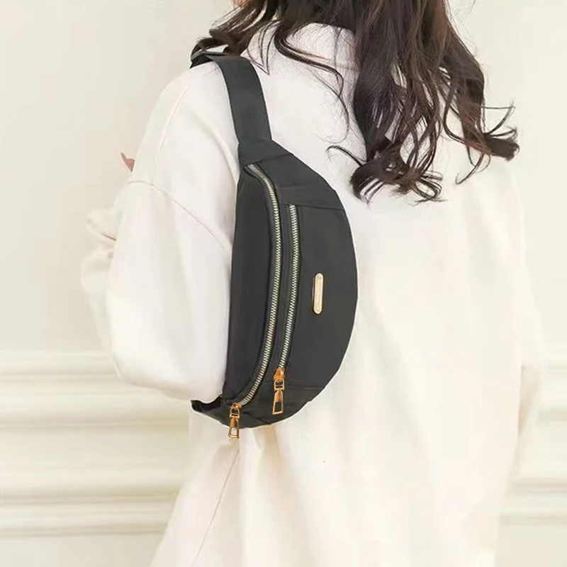 Marsupio casual da uomo e da donna, borsa a tracolla, borsa a tracolla con chiusura frontale resistente e versatile