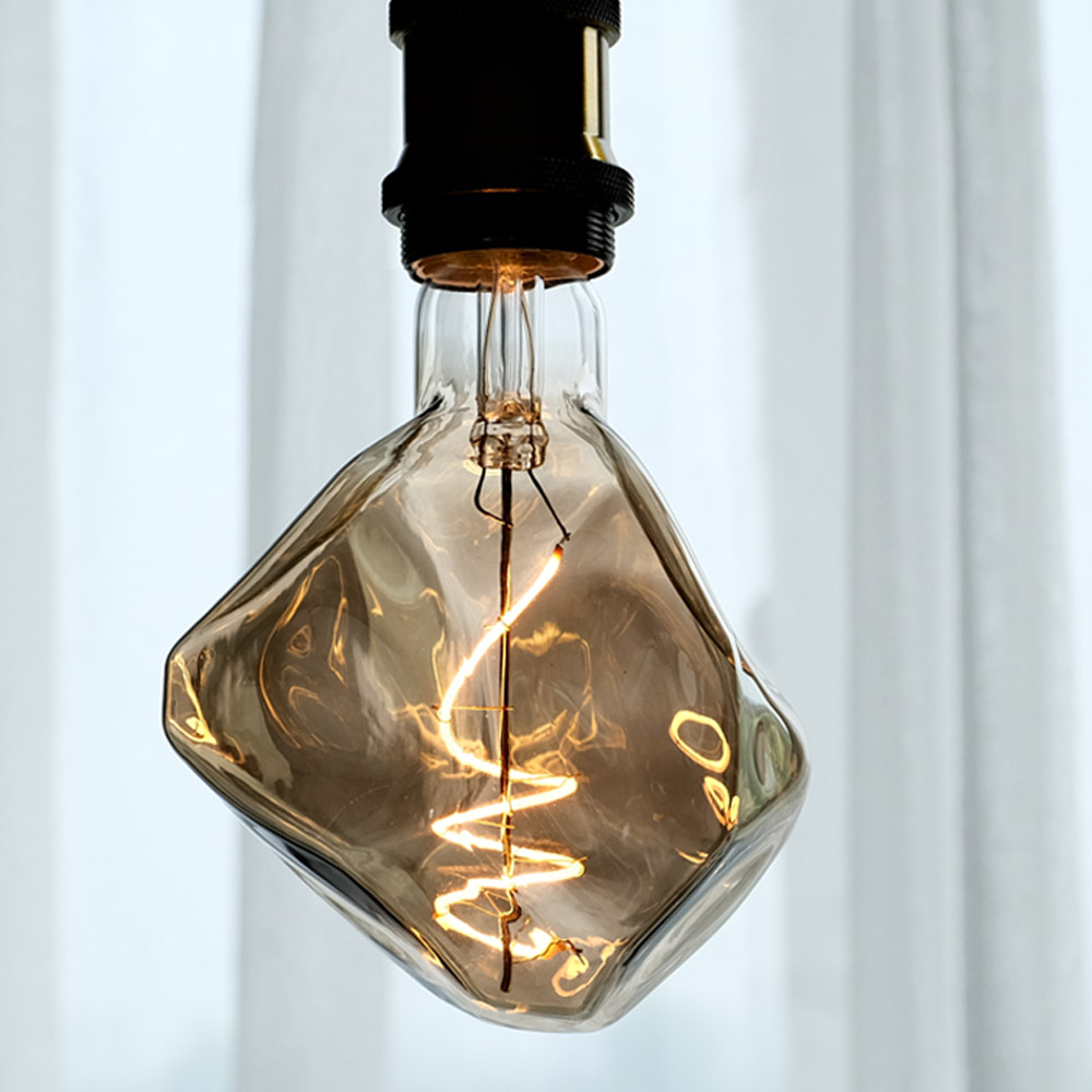 TIANFAN Edison Led-lampe Big Stone G125 4W Dimmbar 220-240V E27 2000Kelvin Super Warm Spezialität Dekorative Glühbirne